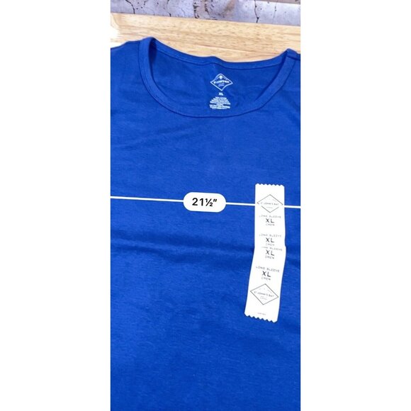 St.‎ John’s Bay Essential Size XL Blue Crewneck Long Sleeve Stretch Cotton New! - Picture 2 of 11